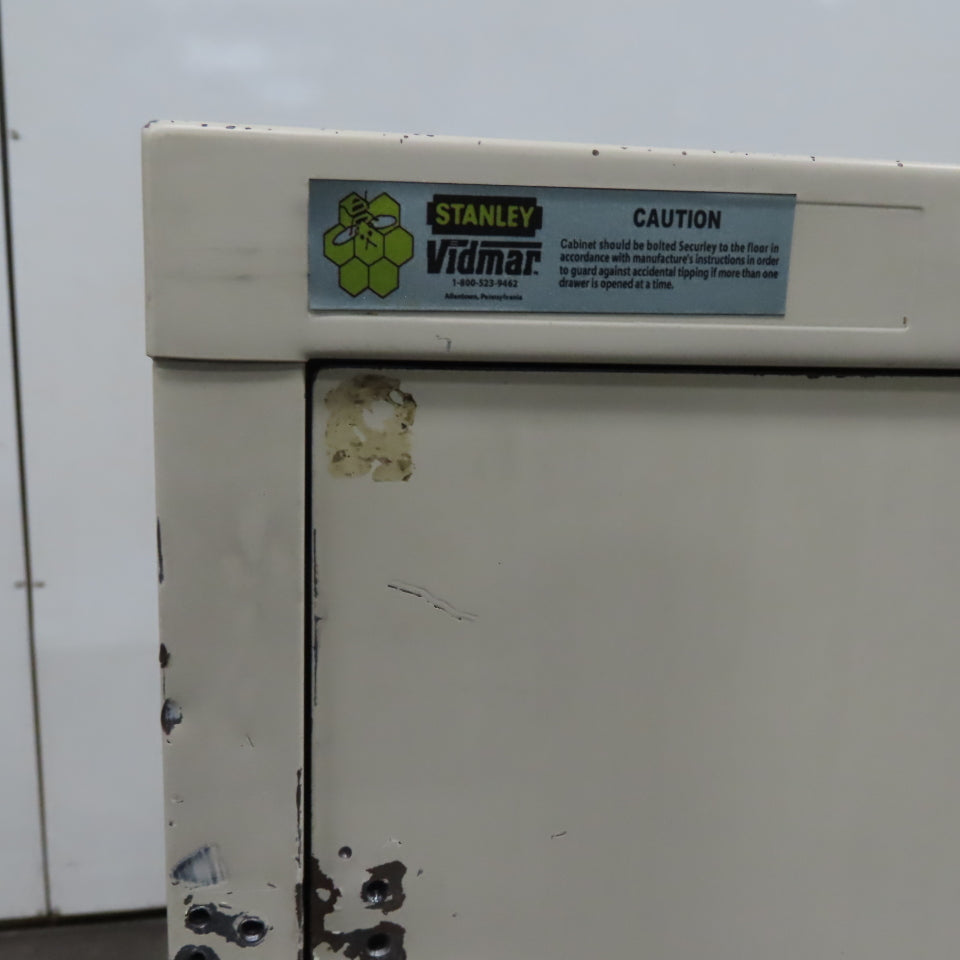 Stanley Vidmar 30" x 27-1/2" x 59" Tall 4 Drawer Tool Parts Storage Cabinet