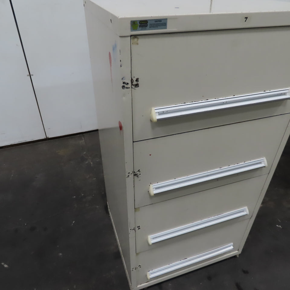 Stanley Vidmar 30" x 27-1/2" x 59" Tall 4 Drawer Tool Parts Storage Cabinet