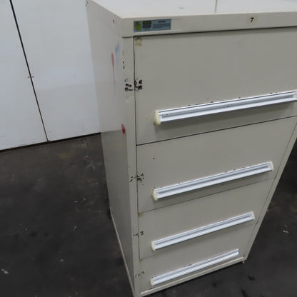 Stanley Vidmar 30" x 27-1/2" x 59" Tall 4 Drawer Tool Parts Storage Cabinet
