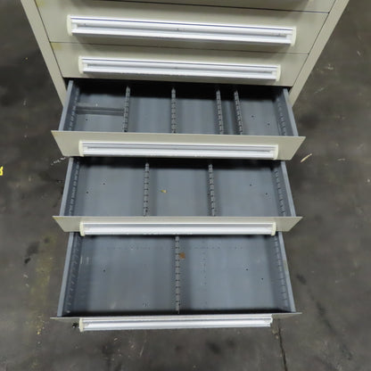 Stanley Vidmar 30" x 27-1/2" x 59" Tall 12 Drawer Tool Parts Storage Cabinet
