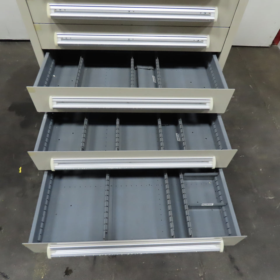 Stanley Vidmar 30" x 27-1/2" x 59" Tall 12 Drawer Tool Parts Storage Cabinet