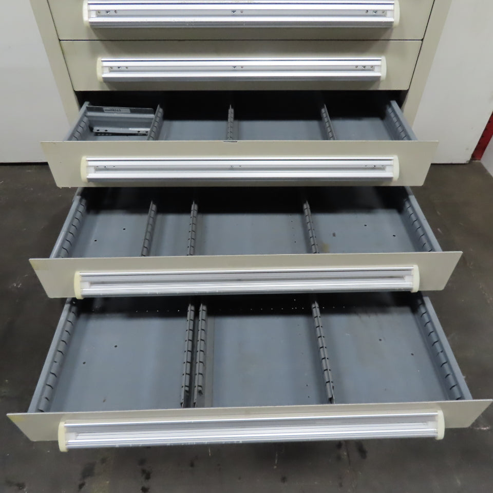 Stanley Vidmar 30" x 27-1/2" x 59" Tall 12 Drawer Tool Parts Storage Cabinet