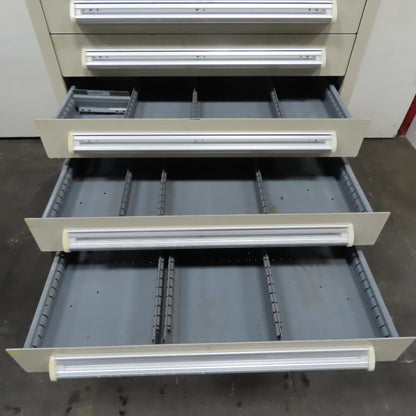 Stanley Vidmar 30" x 27-1/2" x 59" Tall 12 Drawer Tool Parts Storage Cabinet