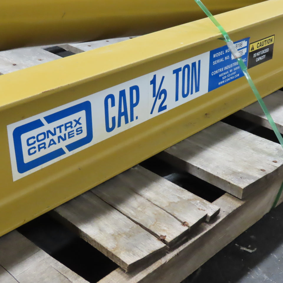 Contrx B188 1000Lbs Cap. Floor Mount Jib Crane 8' Swing 8' Under 88" Travel