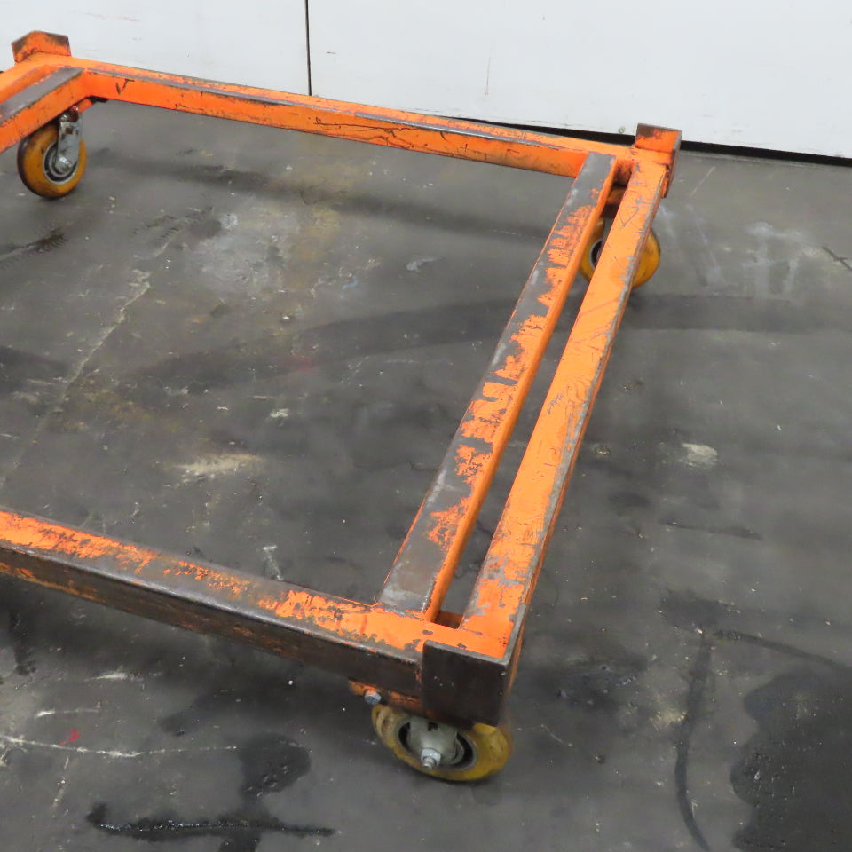 45" x 48" Custom Fab Pallet Tote Box Dolly Cart