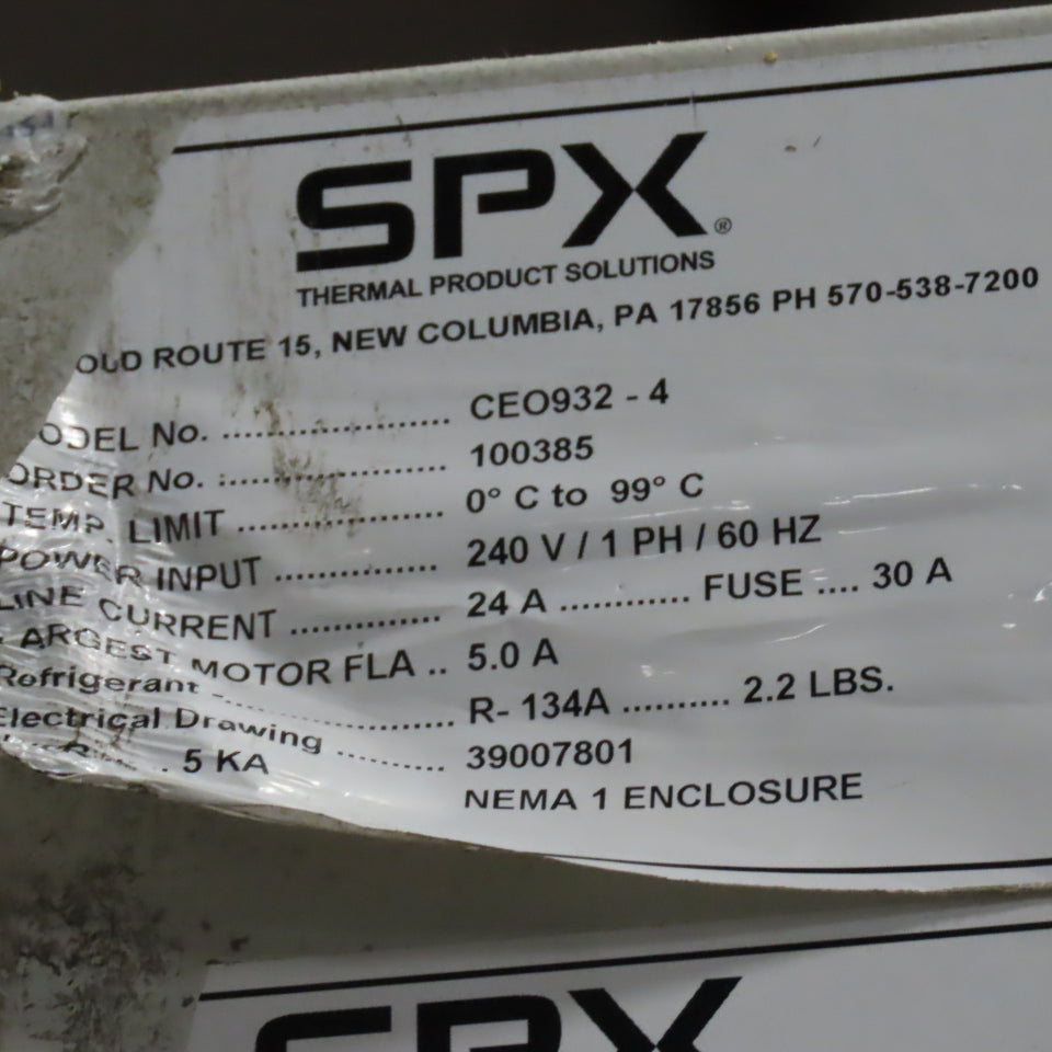 SPX CEO 932-4 Blue M 32Cu/Ft Humidity Testing Chamber 220V 1Ph W/ Chart Recorder