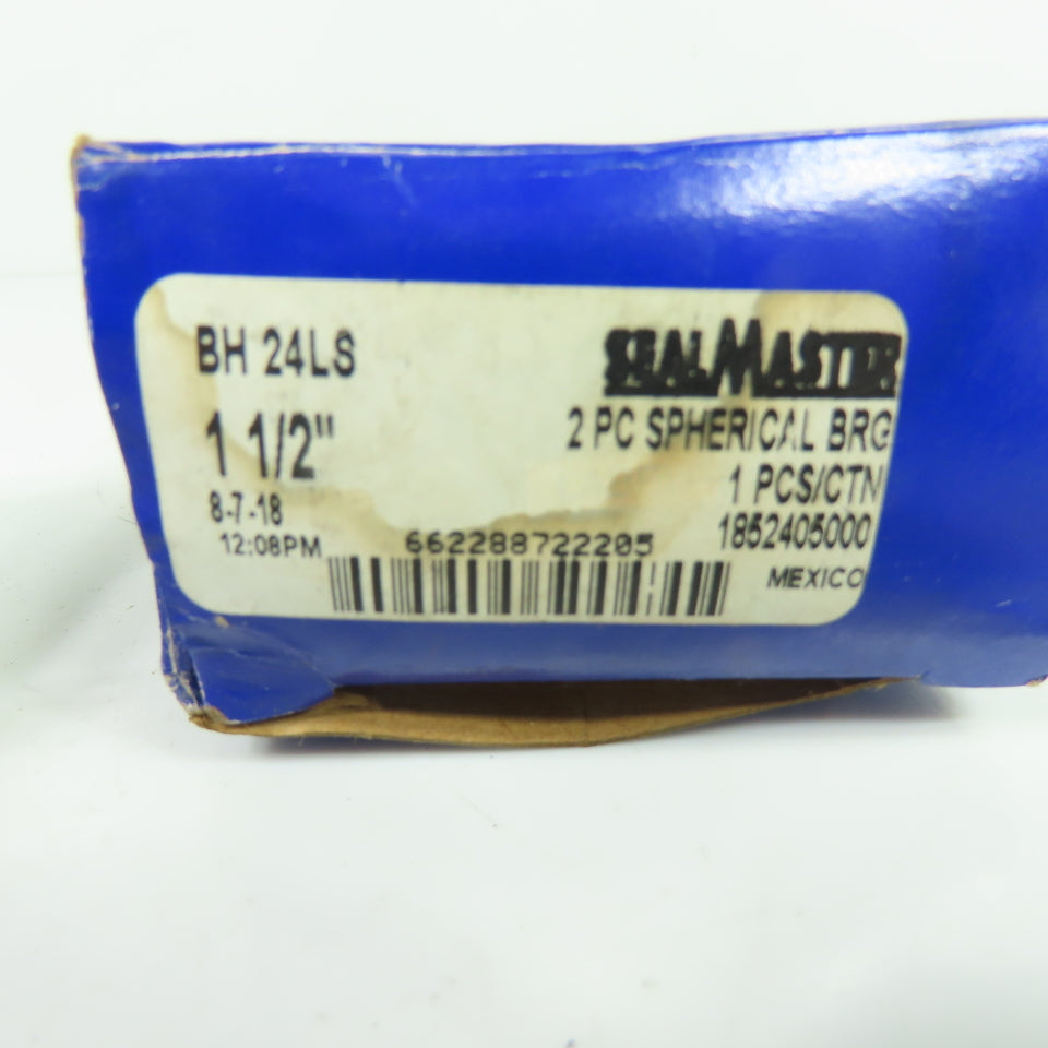 Sealmaster 1852405000 BH 24LS Spherical Bearing 1-1/2" Bore NEW