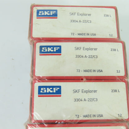 SKF 3304 A-2Z/C3 Double Row Angular Contact Ball Bearing 52mm x 20mm Lot Of 5