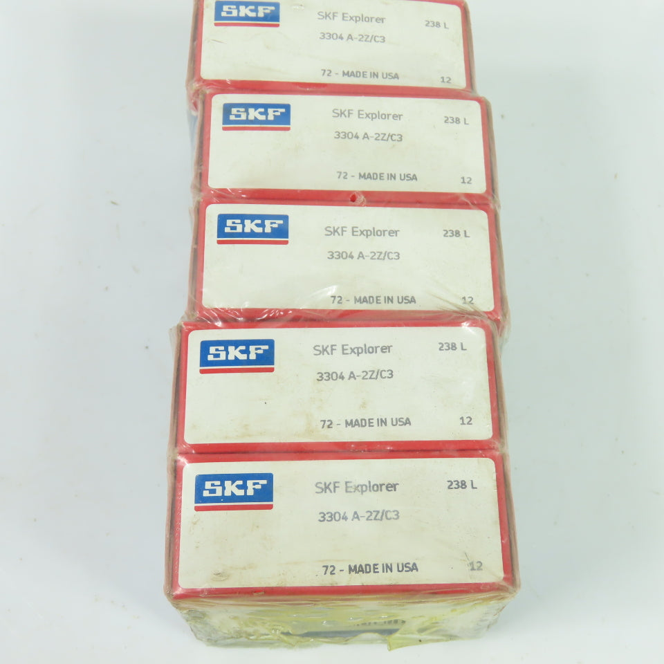 SKF 3304 A-2Z/C3 Double Row Angular Contact Ball Bearing 52mm x 20mm Lot Of 5