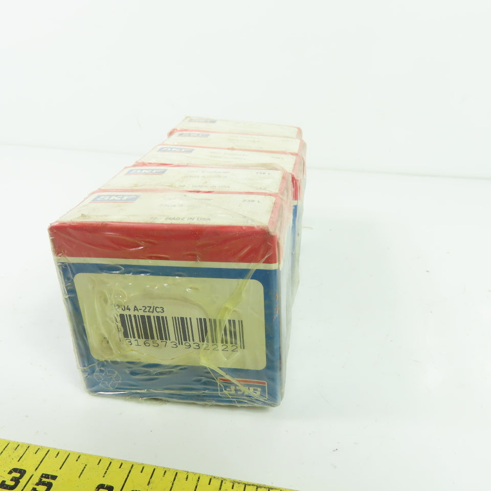 SKF 3304 A-2Z/C3 Double Row Angular Contact Ball Bearing 52mm x 20mm Lot Of 5