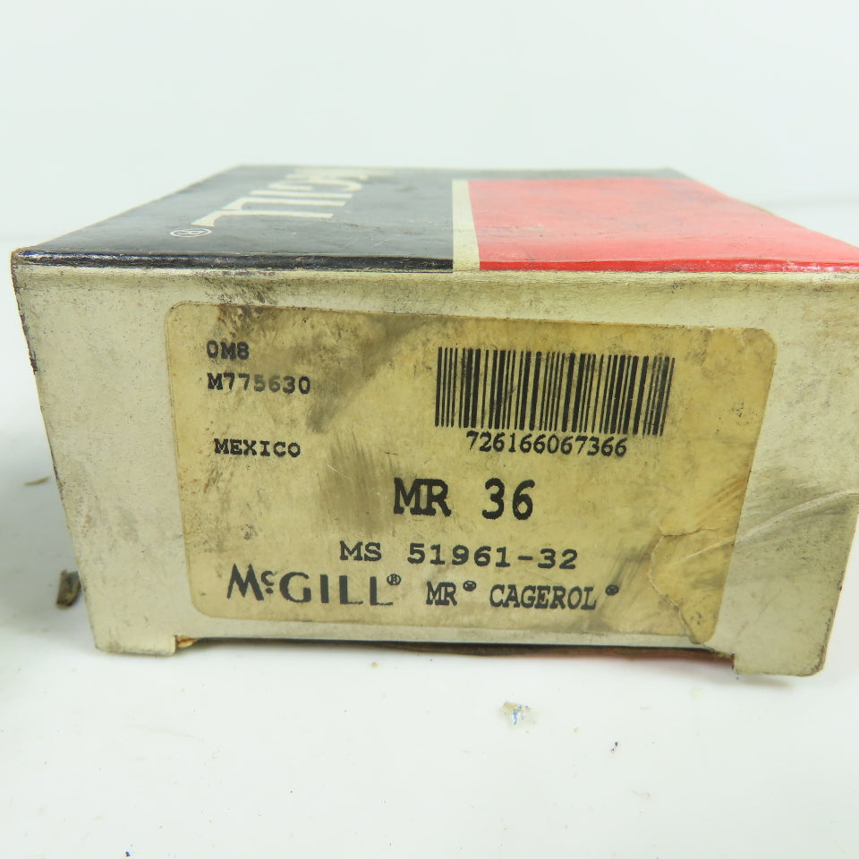 McGill MS 51961-32 MR 36 Cagerol Needle Roller Bearing NEW
