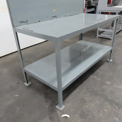 64" x 30" x 36" Tall Steel Assembly Work Bench W/ Cork Board