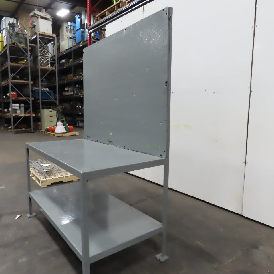 64" x 30" x 36" Tall Steel Assembly Work Bench W/ Cork Board