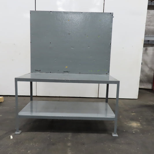 64" x 30" x 36" Tall Steel Assembly Work Bench W/ Cork Board