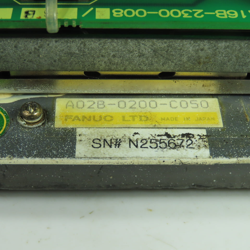 Fanuc A02B-0200-C050 9" CRT Monochrome Display Monitor (Cracked Screen)