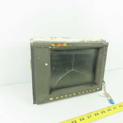 Fanuc A02B-0200-C050 9" CRT Monochrome Display Monitor (Cracked Screen)