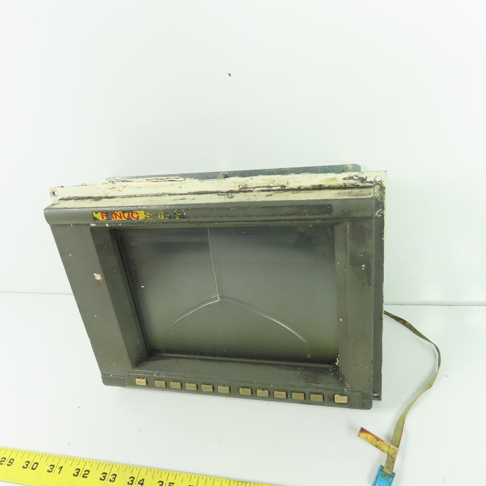 Fanuc A02B-0200-C050 9" CRT Monochrome Display Monitor (Cracked Screen)