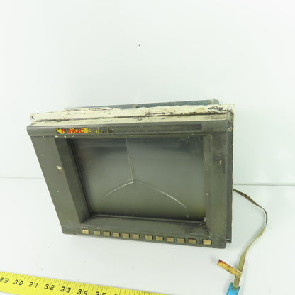 Fanuc A02B-0200-C050 9" CRT Monochrome Display Monitor (Cracked Screen)