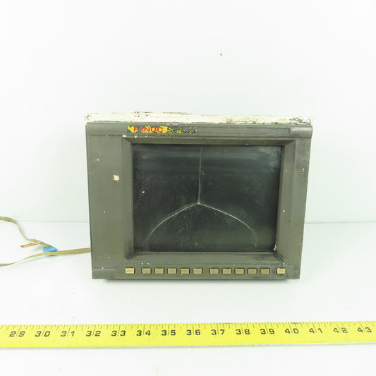 Fanuc A02B-0200-C050 9" CRT Monochrome Display Monitor (Cracked Screen)