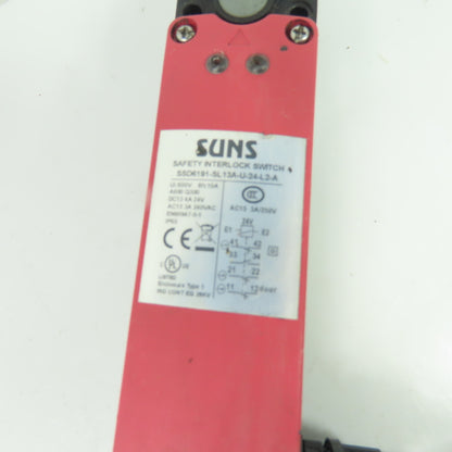 SUNS SSD6191-SL13A-U-24-L2-A Safety Interlock Switch 24V