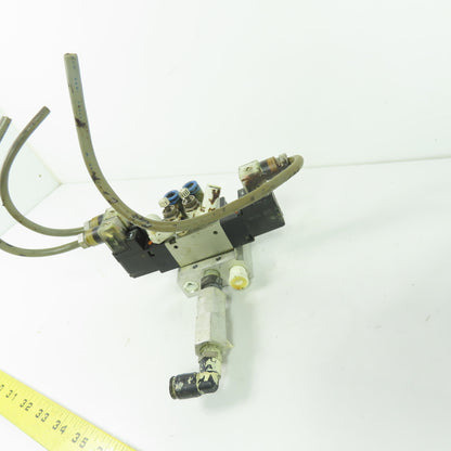 SMC VZ5120 5-Port Solenoid Valve on Manifold Block 24VDC