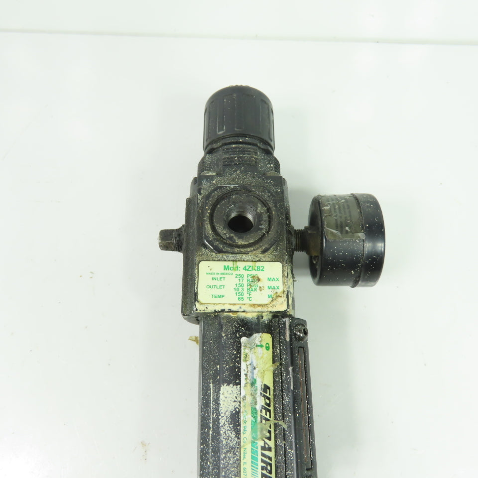 Speedaire 4ZK82 Pneumatic Filter Regulator w/ Gauge 150 PSI 1/4" NPT