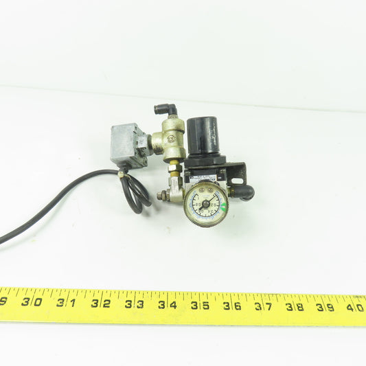 SMC AR2000-01 Modular Pneumatic Regulator 0.05-0.85MPa W/ PS7 Pressure Switch