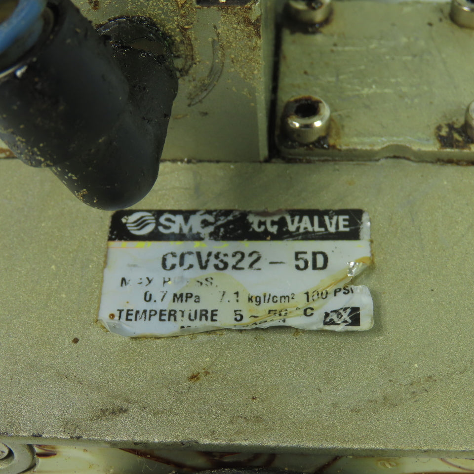 SMC CCVS22-5D CC63-50S22-5D Air Hydro Unit W/ CC Valve 100 PSI