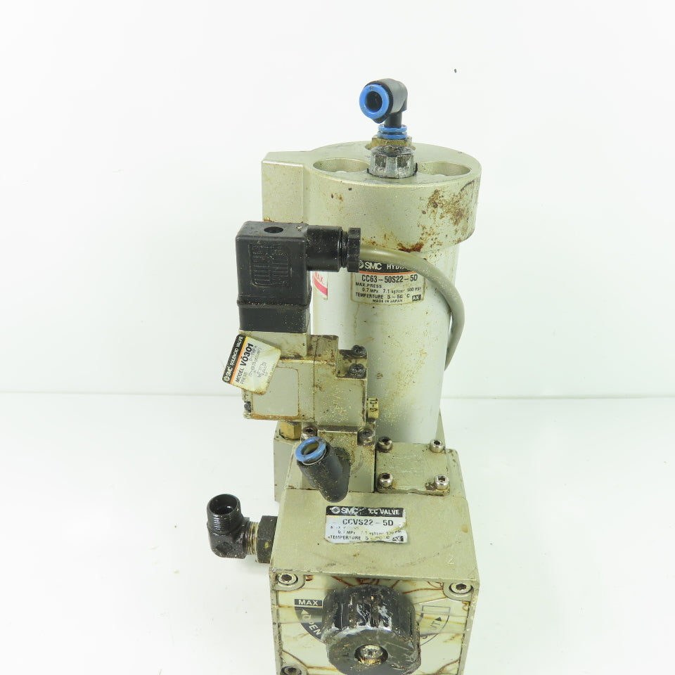 SMC CCVS22-5D CC63-50S22-5D Air Hydro Unit W/ CC Valve 100 PSI