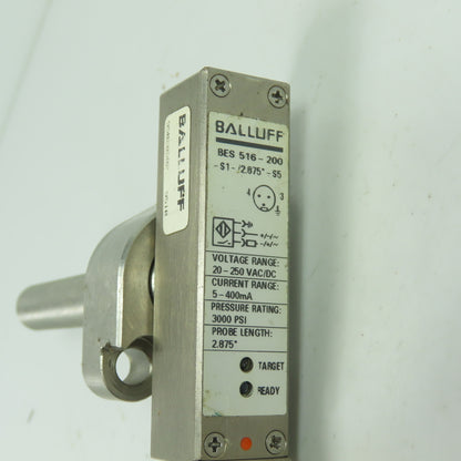 Balluff BES 516-200-S1 Inductive Proximity Sensor 20-250 VAC/DC 3000 PSI