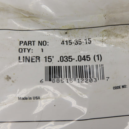 Tregaskiss 415-35-15 15' .035-.045 MIG Welding Conduit Liner