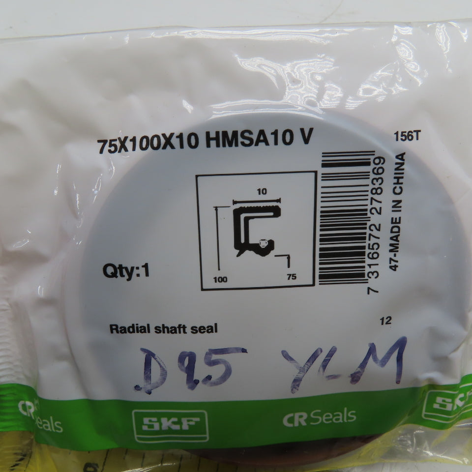 SKF 75X100X10 HMSA10 V Radial Shaft Seals Viton 75mm x 100mm x 10mm Lot Of 4