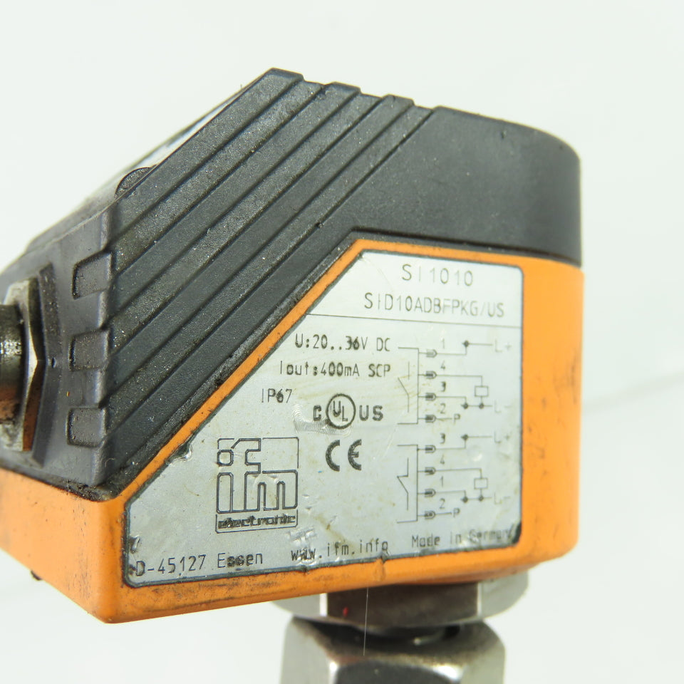 IFM SID10ADBFPKG/US SI1010 Flow Sensor Monitor 20-36VDC 400mA IP67