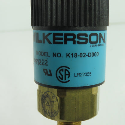 Wilkerson K18-02-D000 Adjustable Pressure Switch 15-100 PSIG 1/4" NPT