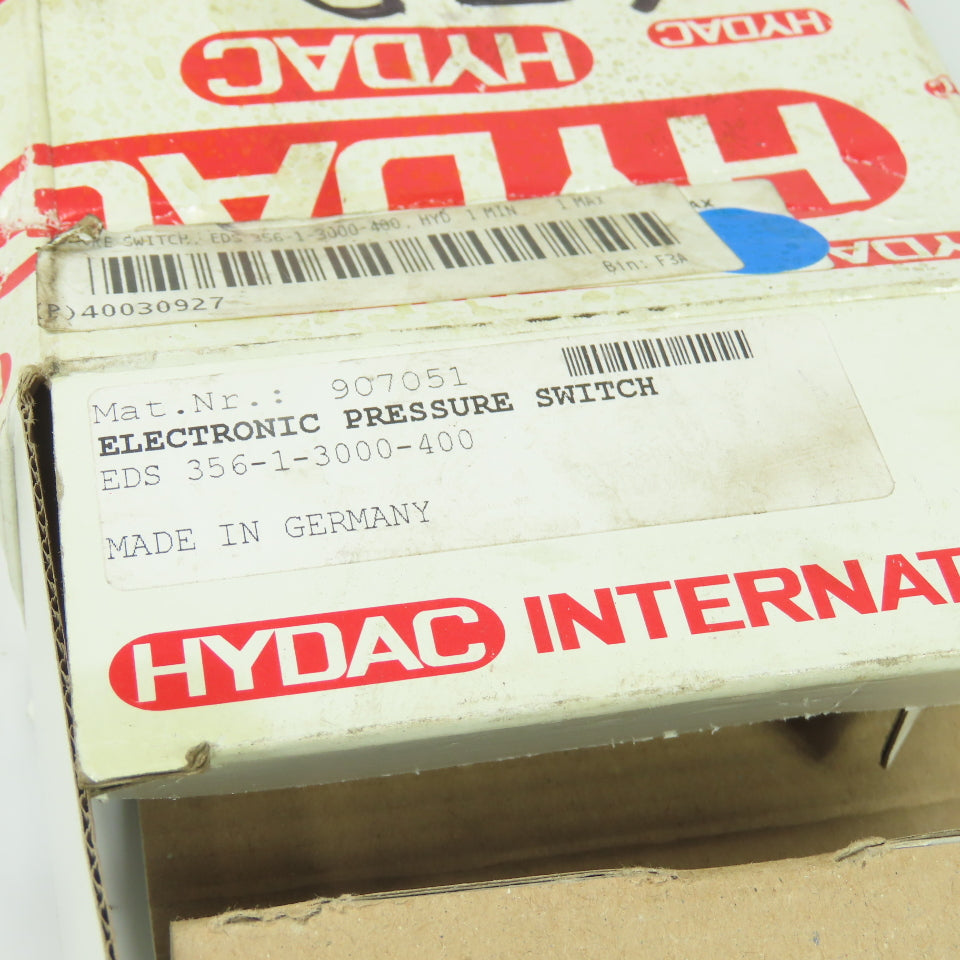 Hydac EDS 356-1-3000-400 Electronic Pressure Switch 3000 PSI 20-32VDC