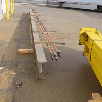 1 Ton 4 Post Freestanding Monorail Trolley Crane Bay 34' Travel 140" Tall