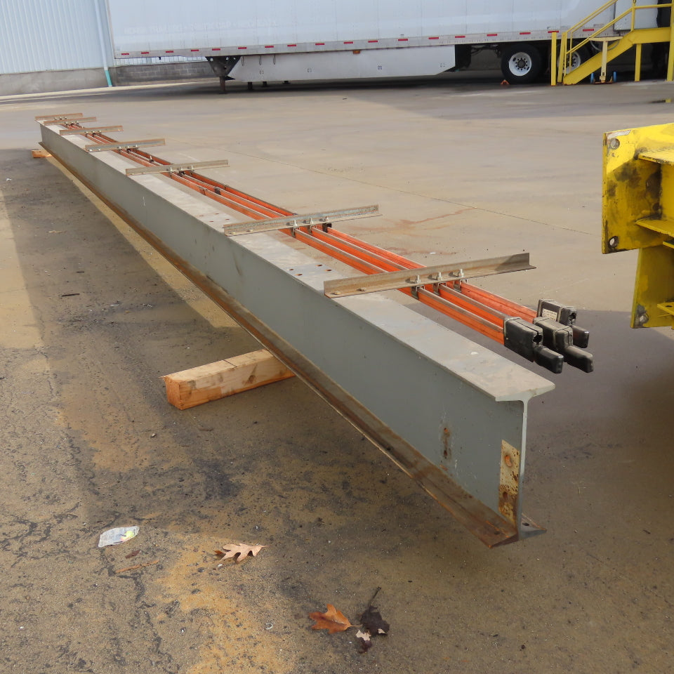 1 Ton 4 Post Freestanding Monorail Trolley Crane Bay 34' Travel 140" Tall