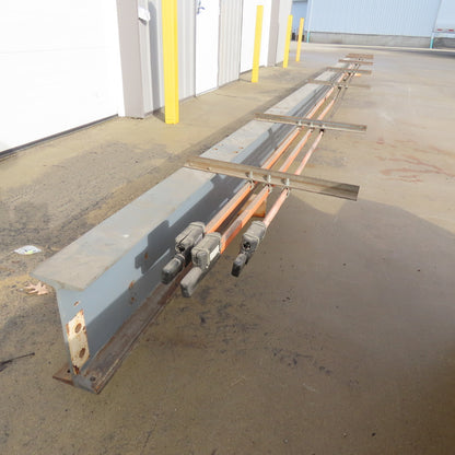 1 Ton 4 Post Freestanding Monorail Trolley Crane Bay 34' Travel 140" Tall