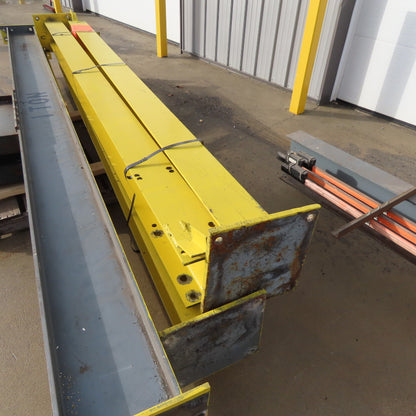 1 Ton 4 Post Freestanding Monorail Trolley Crane Bay 34' Travel 140" Tall