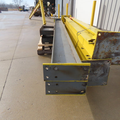 1 Ton 4 Post Freestanding Monorail Trolley Crane Bay 34' Travel 140" Tall