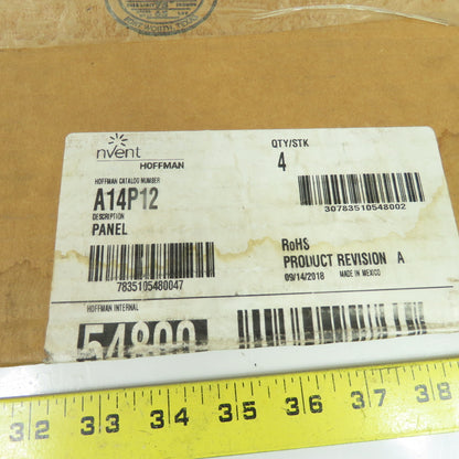 nVent HOFFMAN A14P12 Steel Enclosure Panel Lot Of 4
