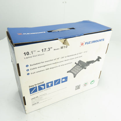 FLEXIMOUNTS M10 Full Motion Laptop Wall Mount 10.1"-17.3"