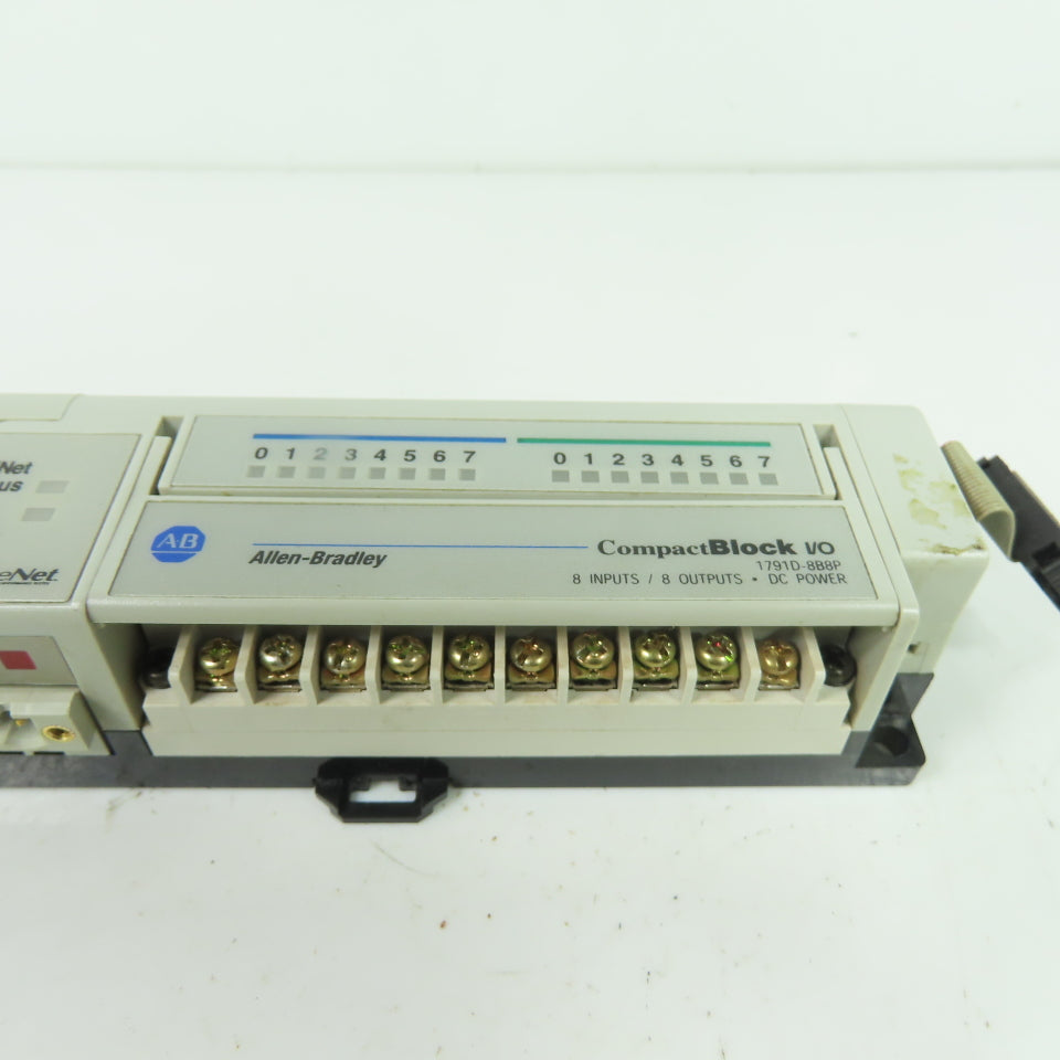 Allen-Bradley 1791D-8B8P CompactBlock I/O DeviceNet 8-Input 8-Output Module SerD