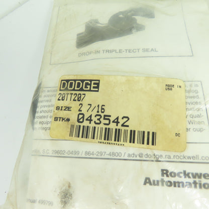 DODGE 043542 20TT207 Triple-Tect Seal 2-7/16" Size