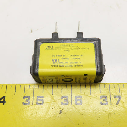 Eaton Bussmann TCF15 15A 600VAC 300VDC Dual-Element Time-Delay CUBEFuse