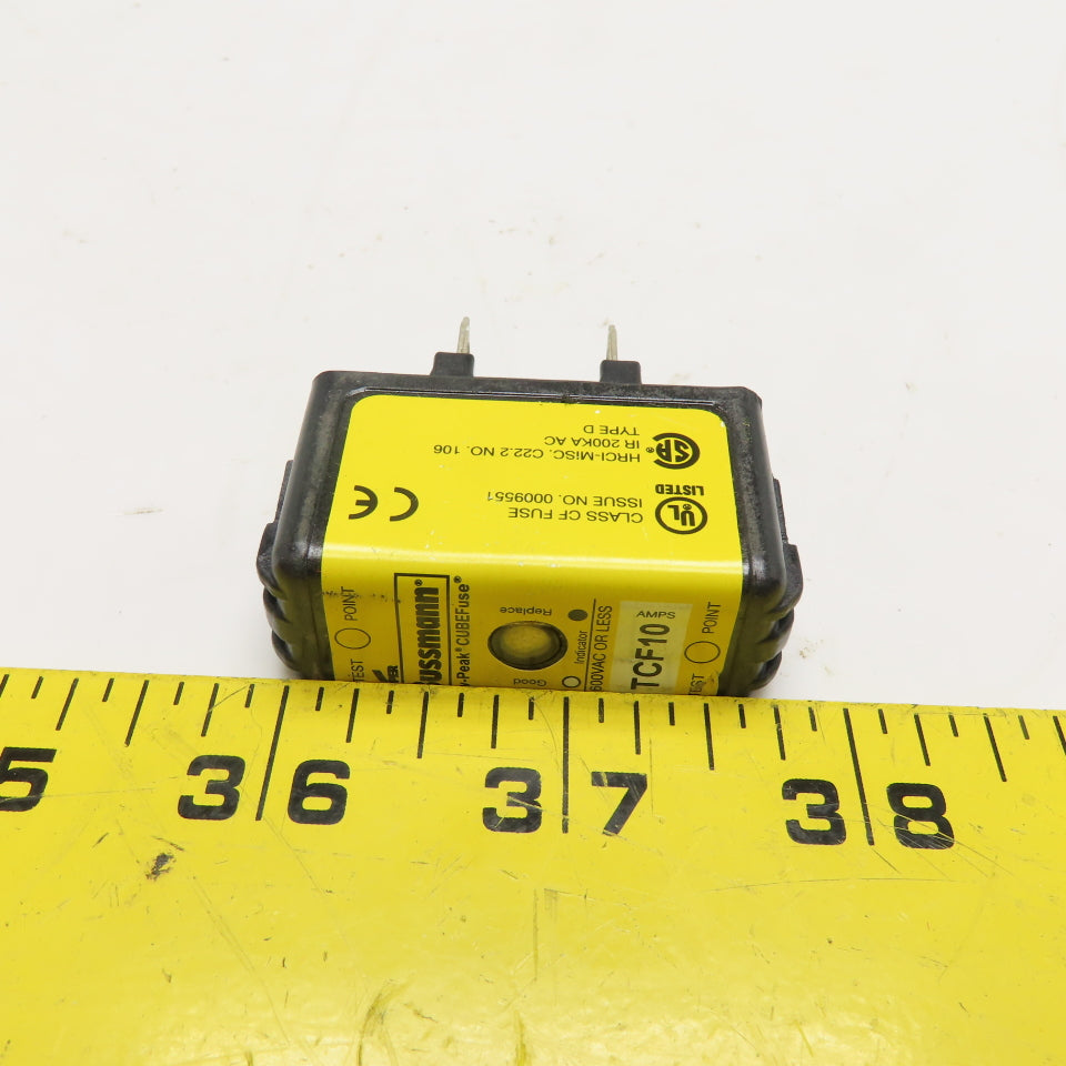 Cooper Bussmann TCF10 10A 600VAC 300VDC Dual-Element Time-Delay CUBEFuse