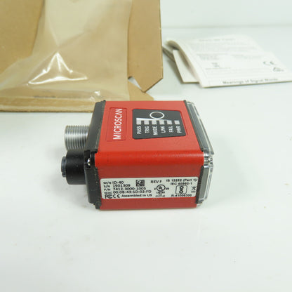 Microscan 7412-3000-1005 ID-40 MicroHAWK Barcode Reader 1.2MP Mono UHD 24VDC
