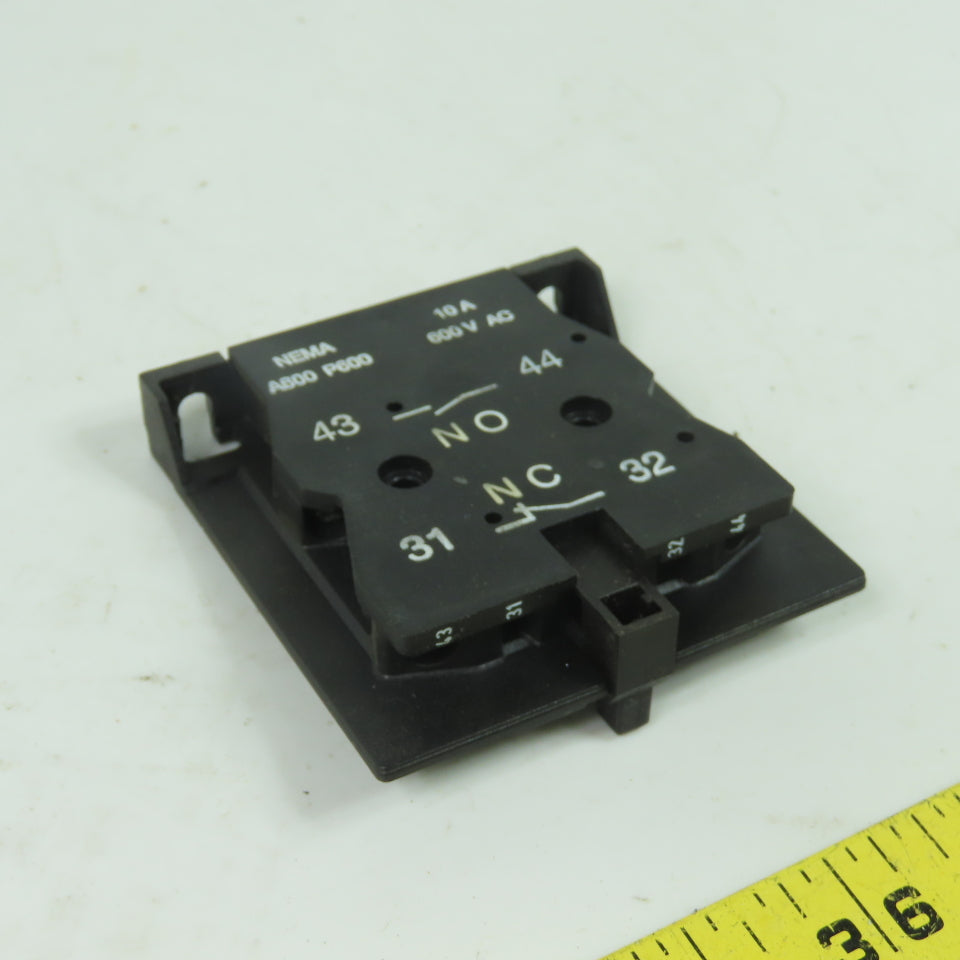 ABB Auxiliary Contact Block 1NO 1NC 10A 600VAC NEMA A600 P600