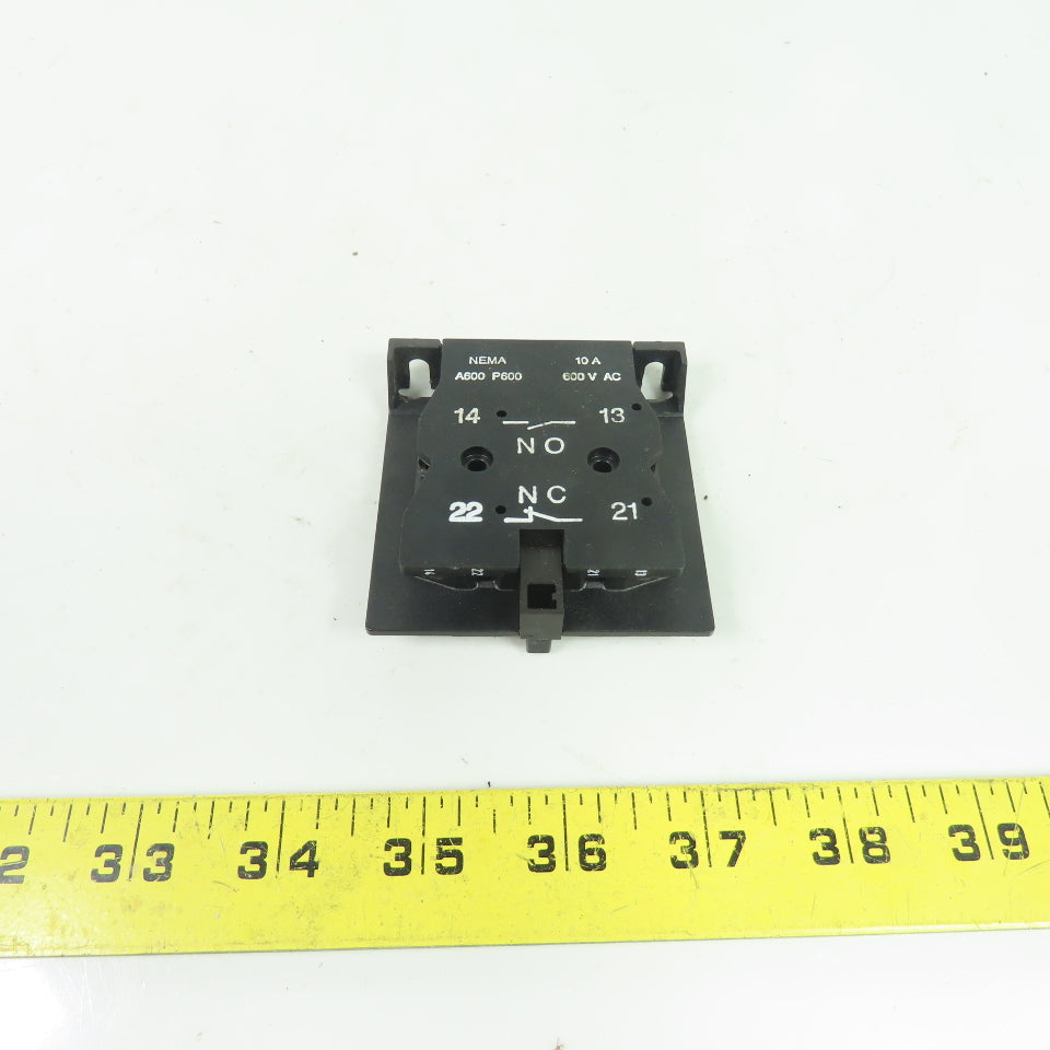 ABB Auxiliary Contact Block 1NO 1NC 10A 600VAC NEMA A600 P600