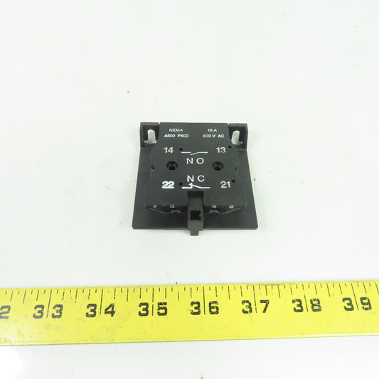 ABB Auxiliary Contact Block 1NO 1NC 10A 600VAC NEMA A600 P600